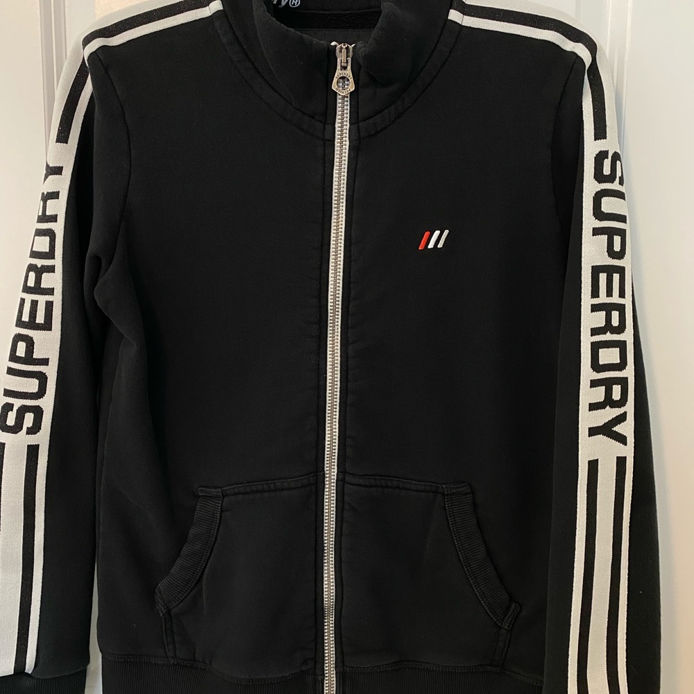 SuperDry Modern Coral Label Funnel Track Top